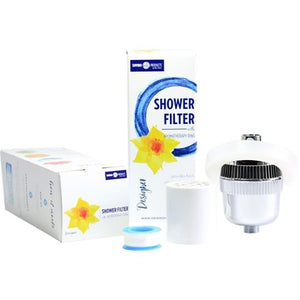 New Wave Shower Filter with Aromatherapy Ring - Barefoot Creations 