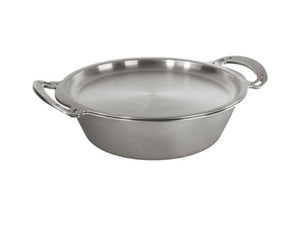 nöni™ 2pce 6L Rondeau + 33cm Skillet-lid Set in Seamless Ferritic Stainless Steel - Barefoot Creations 