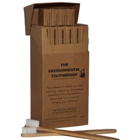 Bamboo Environmental Toothbrushes 12 Pack - Barefoot Creations 