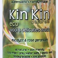 Kin Kin naturals - Wool & Delicates Wash Eucalypt & Rose Geranium 550ml - Barefoot Creations 