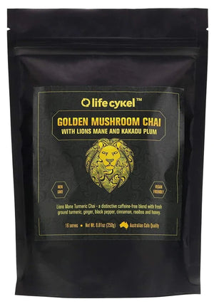 Golden Lion’s Maine Mushroom Chai with Kakadu Plum
