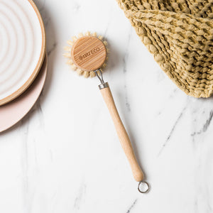 Dish brush with bamboo handle