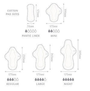 Reusable Organic Cloth Pads - Light Flow Pack - Barefoot Creations 