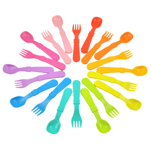 Re-Play Utensils (Fork & Spoon) 8 Pack - Barefoot Creations 